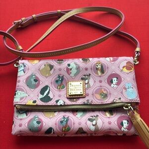 EXCLUSIVE DISNEY DOONEY & BOURKE PINK DOG CROSSBODY PURSE